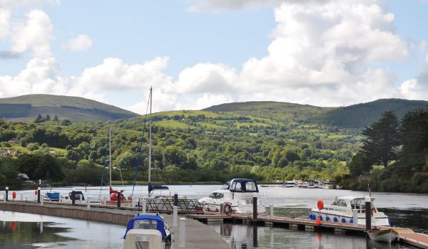 Boats Docked along Lough Derg
